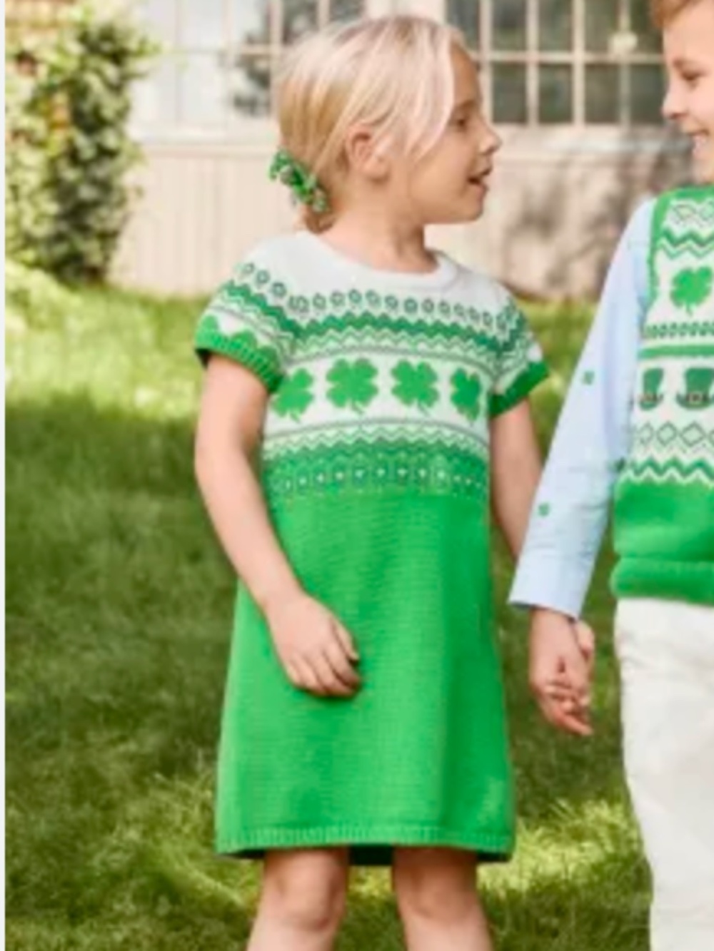 Gymboree Shamrock Fair Isle Sweater Dress – Green‎ (3T) 🍀